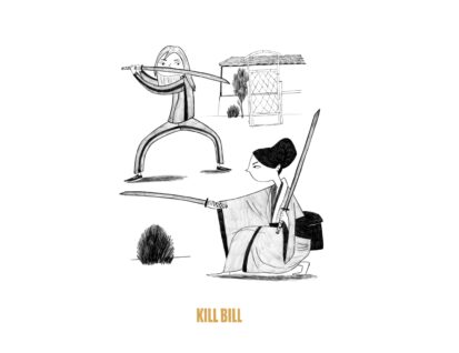 Kill Bill Black and White illustration print